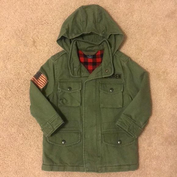 FAST FREE SHIPPING! NWT POLO RALPH LAUREN BOYS BIG PONY PARKA JACKET 4T RED
